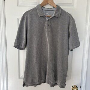 TOMMY BAHAMA Men's X-Large Gray Polo Shirt Soft Tencel Short Sleeve Coll…